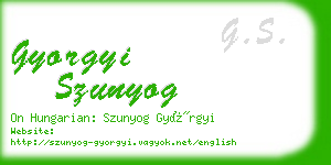 gyorgyi szunyog business card